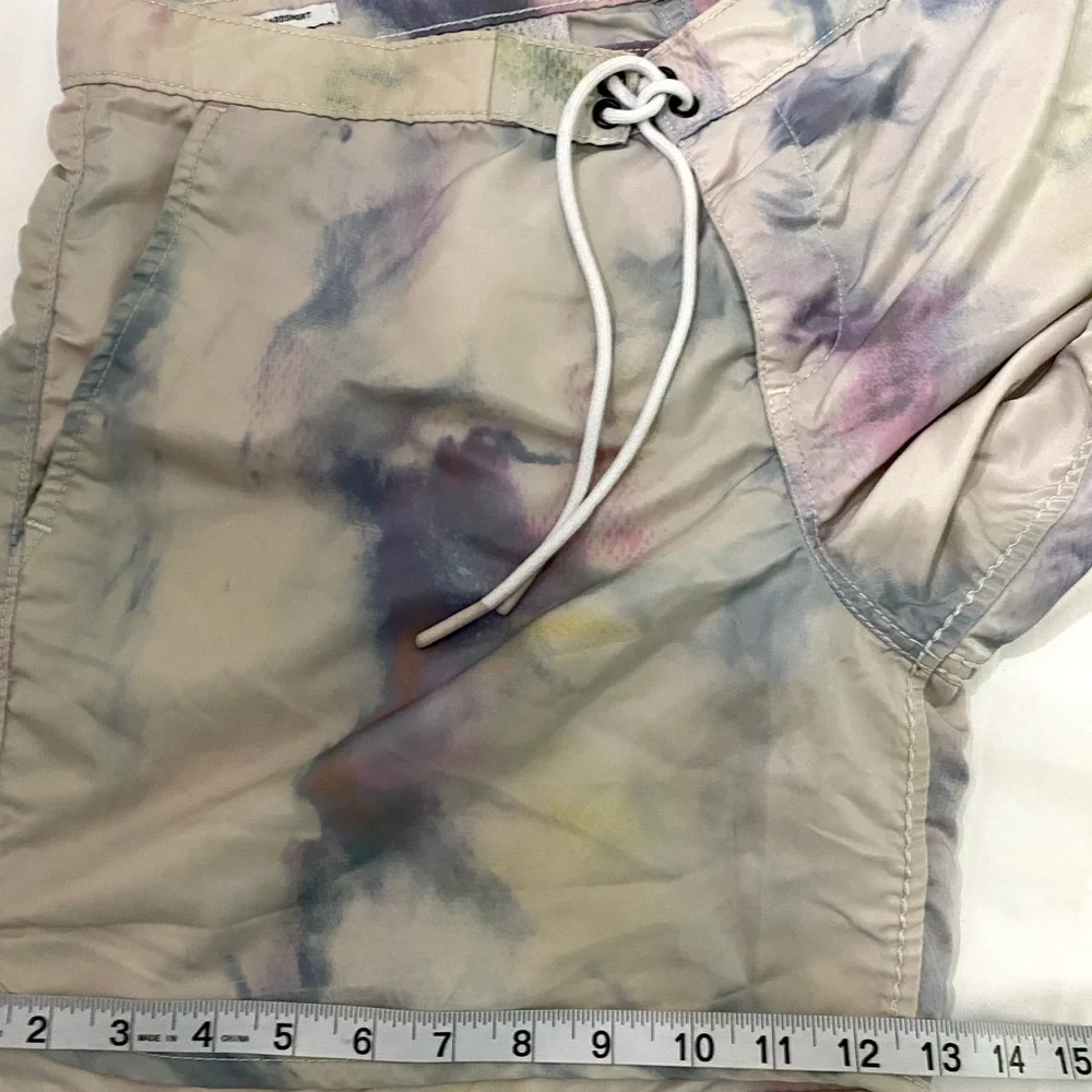 TRUE RELIGION Ricky Relaxed Straight‎ Tie Dye Board Shorts SZ 34